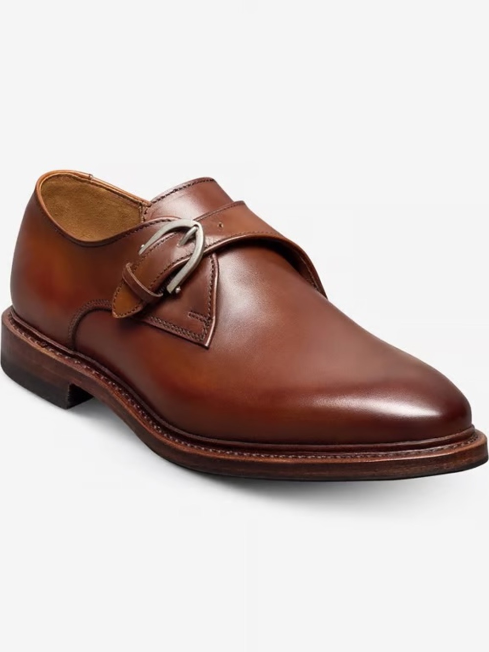 Allen Edmonds Ryder Single Monk Strap Dress Shoe Chili Leather (9.5 X-wide)